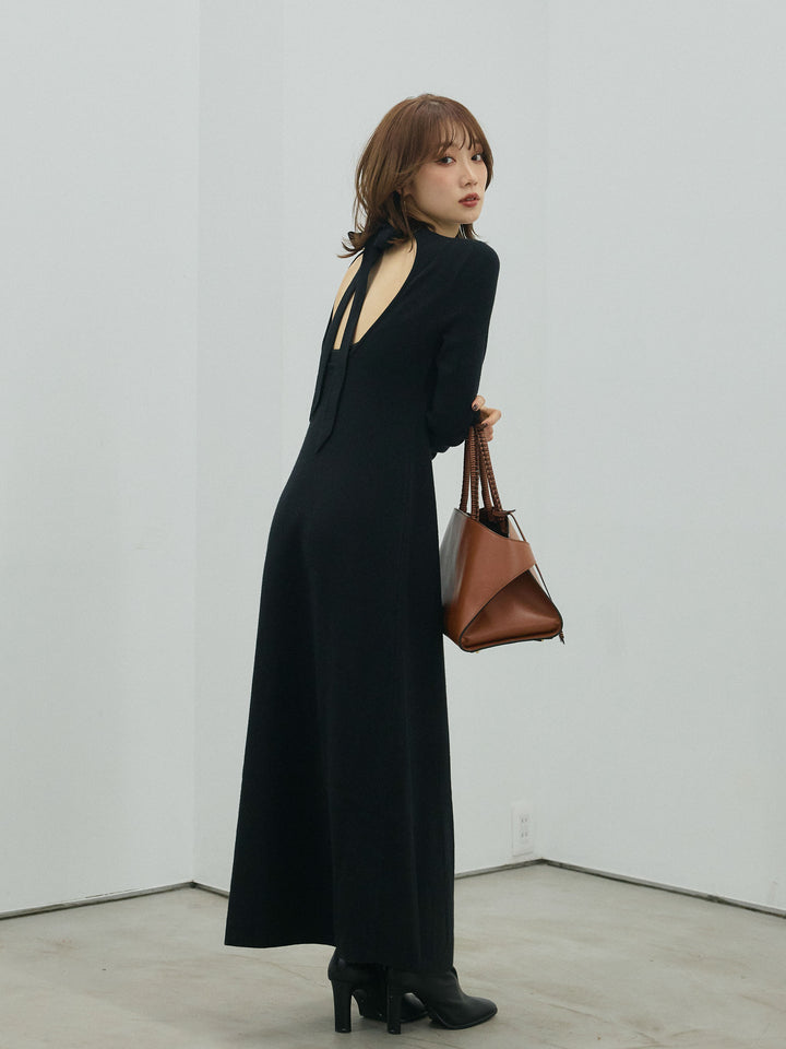 【Allure】[SET]バックオープンニットワンピース+バックオープンニットワンピース(2set)