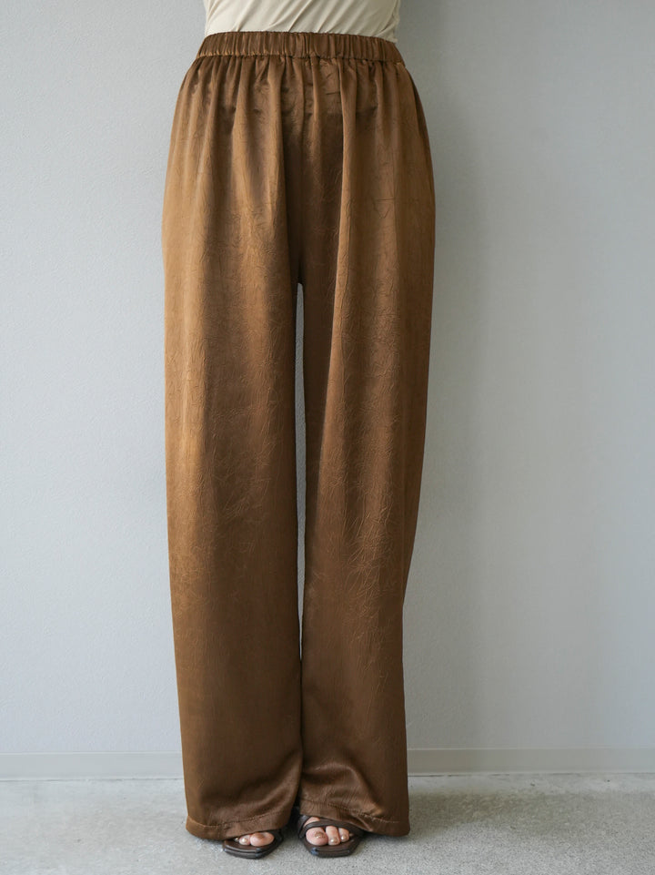 [Pre-order] Metallic easy pants/brown