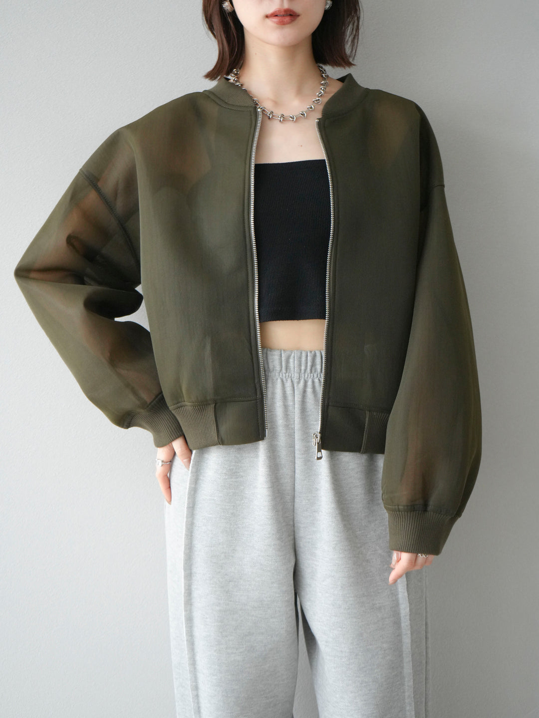 [予約]シアーダンボールボリュームスリーブMA-1/カーキ