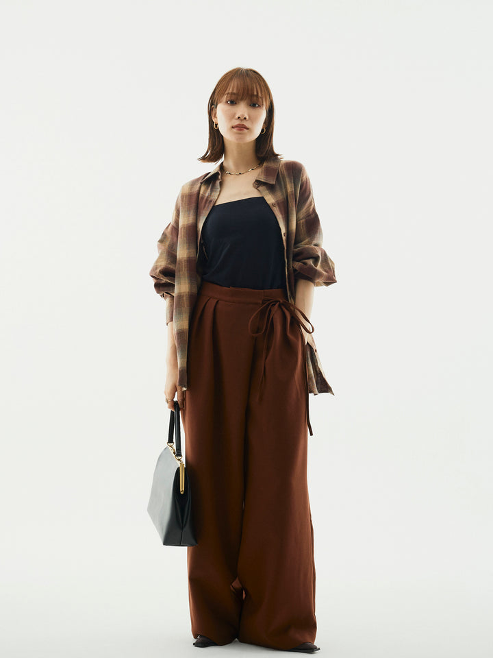 【Allure】[SET]オンブレチェックオーバーシャツ+オンブレチェックオーバーシャツ(2set)