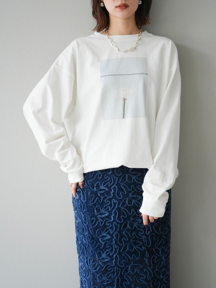 [予約]フラワーフォトプリントBIGロンT /オフ2