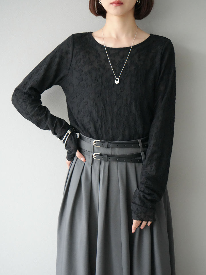 [予約]シアージャガードトップス/ブラック