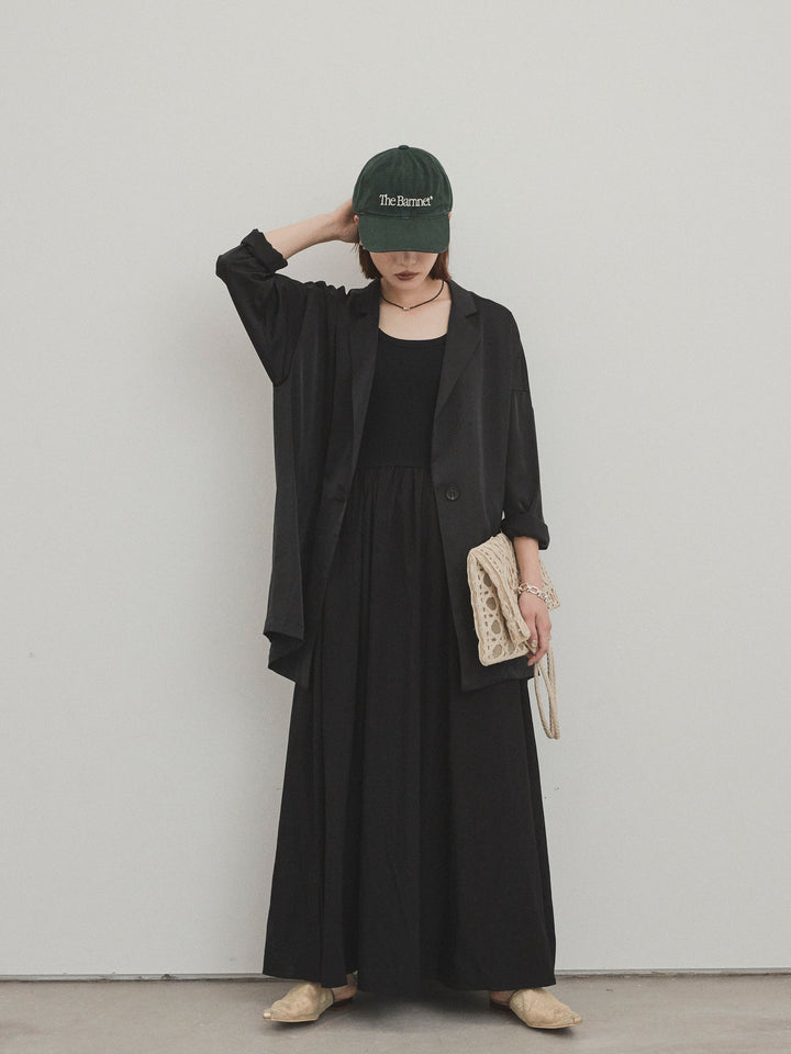 [預購] 霧面緞面夾克/黑色