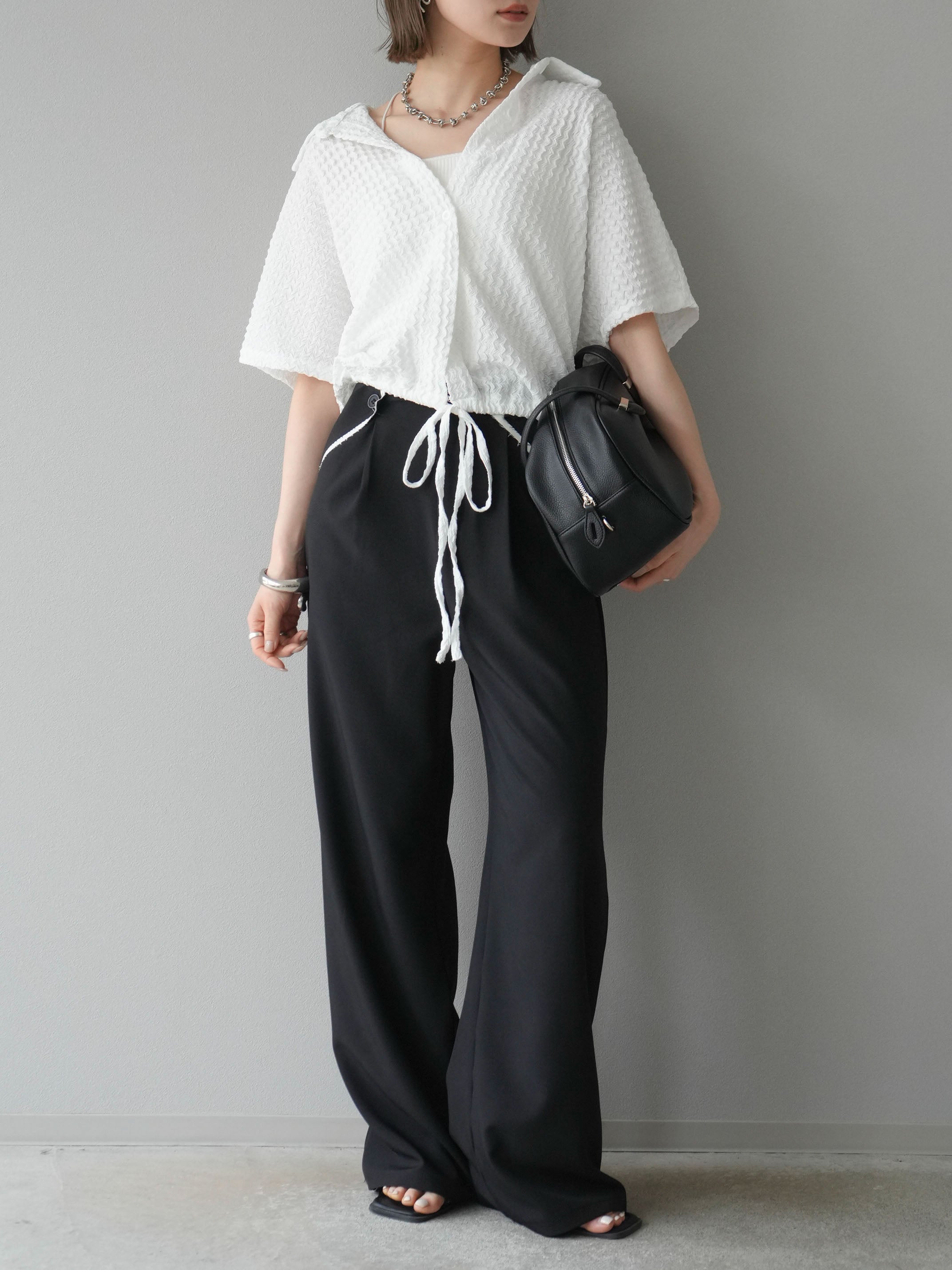 ち*き様 ◆オークション◆　ブラック サルエルパンツ レイヤードデザイン ち*き様 ◇オークション◇ ブラック サルエルパンツ レイヤードデザイン