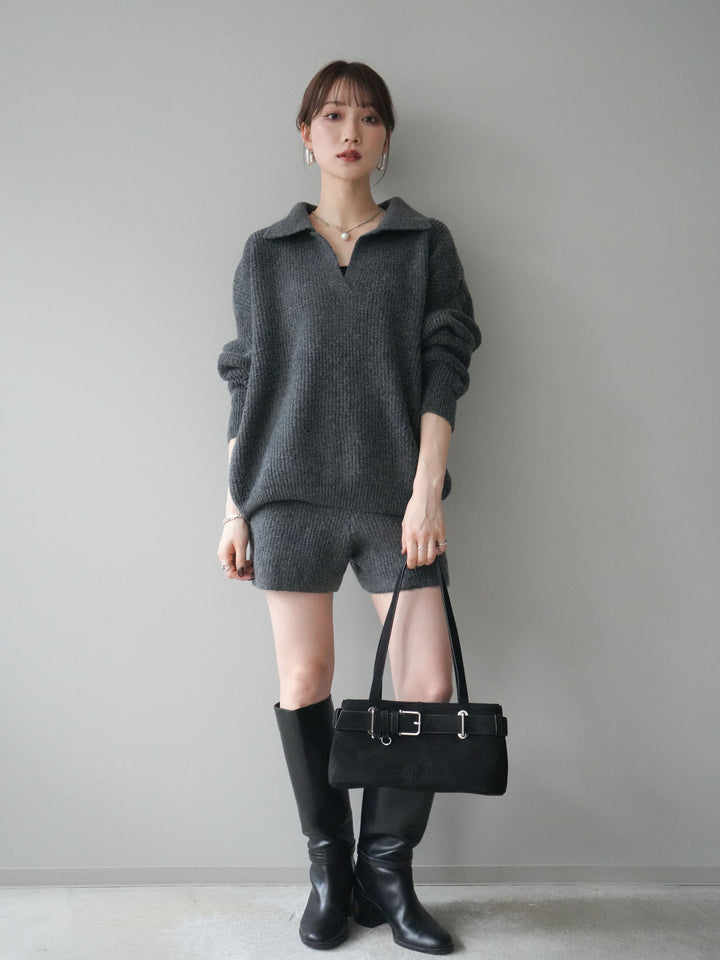 [SET]ポロニットプルオーバー＆ショートパンツSET UP+選べるアクセセット(2set)