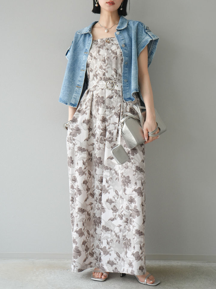 [予約]デニムショートハーフジャケット/ライトブルー