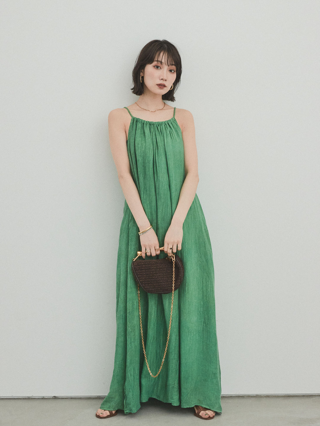 [SET] 不規則染色吊帶裙 + 不規則染色吊帶裙 (2 件套)