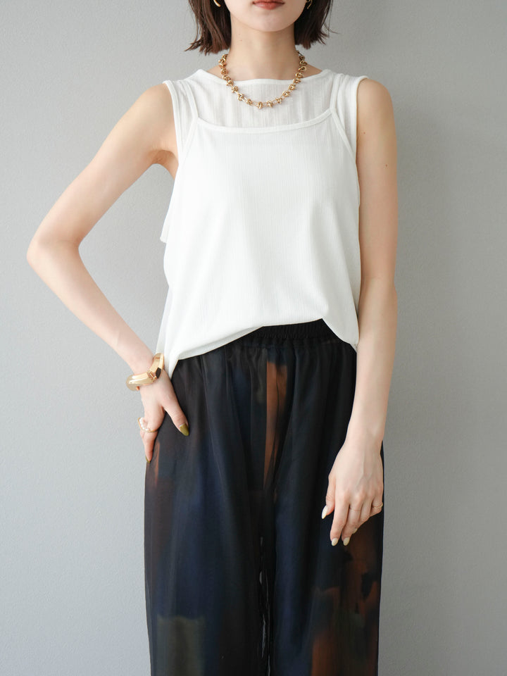 [預訂] Ice Touch 2WAY Design 吊帶背心/白色