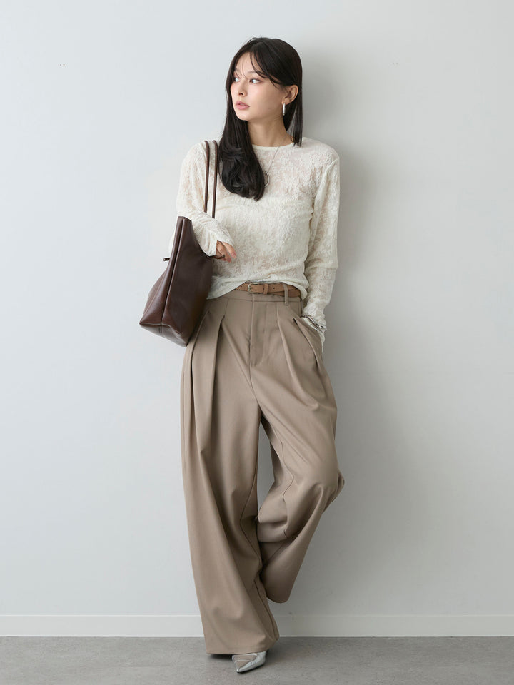 [SET]カットレースバックオープントップス+カットレースバックオープントップス(2set)