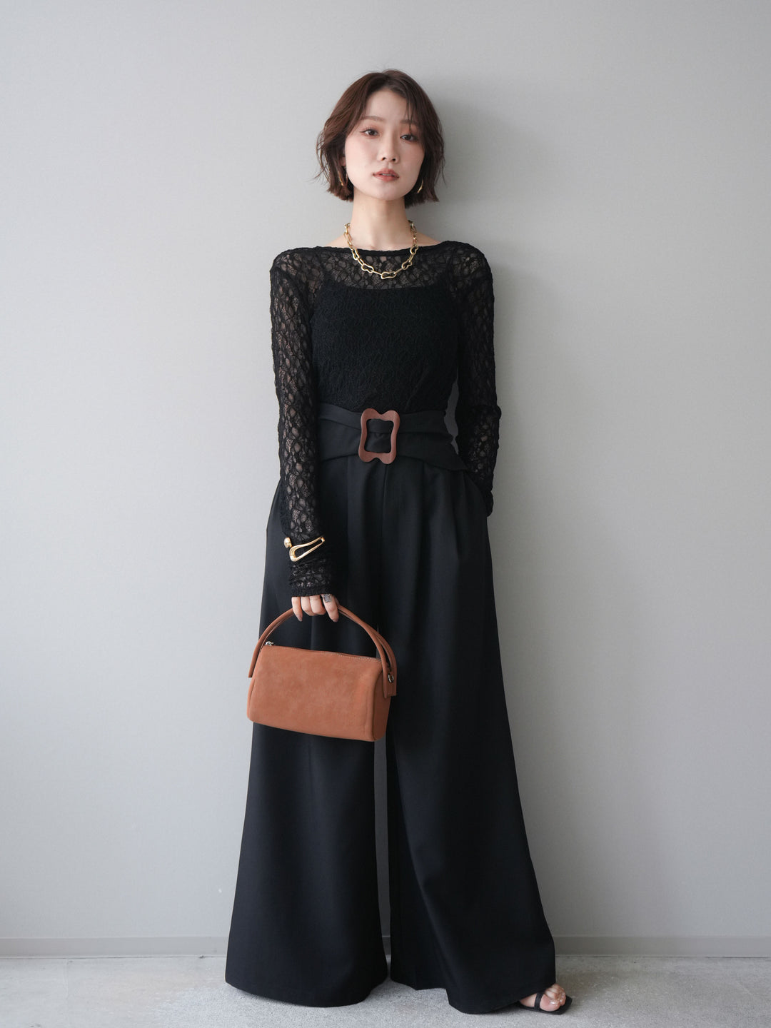 [予約]バックラウンドジャガードレーストップス/black