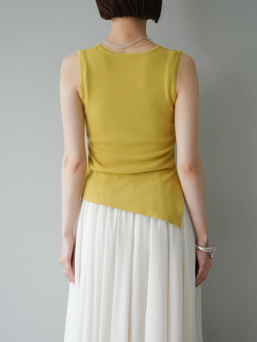 【預購】Cache-Coeur 無袖針織上衣/黃色