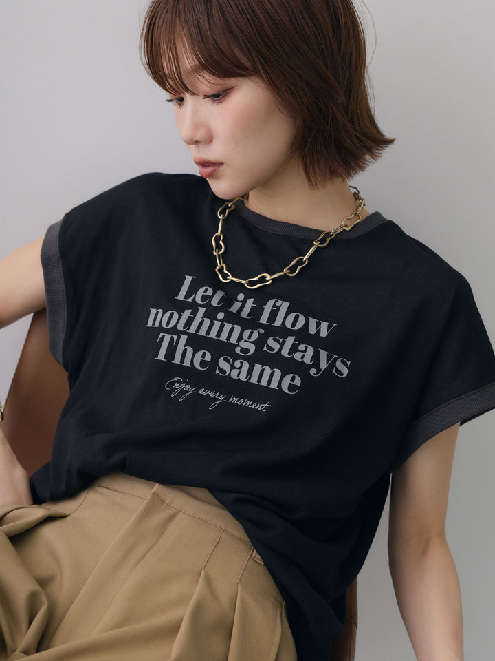 [SET]シアースラブバイカラーフレンチTEE+シアースラブバイカラーフレンチTEE(2set)