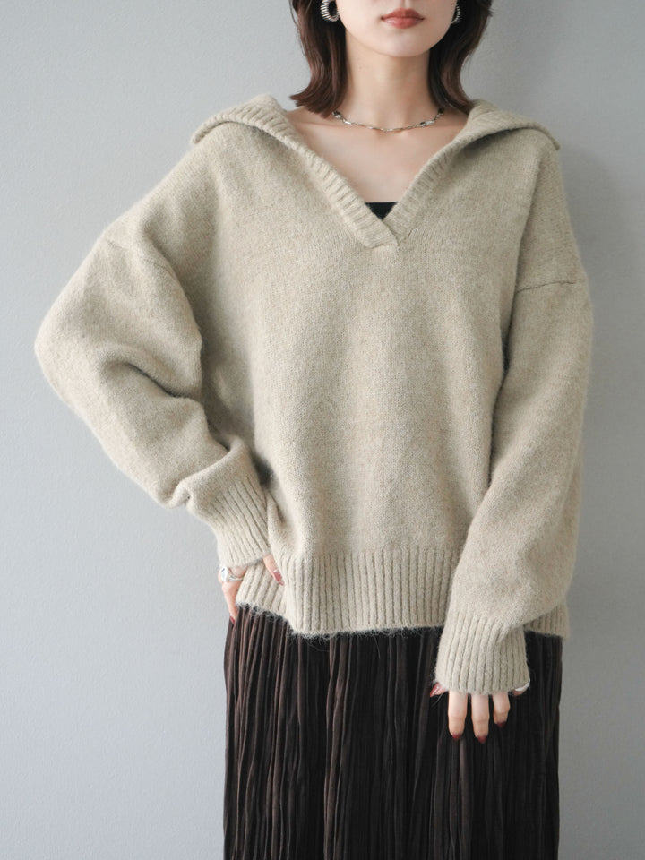 [SET]スキッパーニットプルオーバー+選べるアクセセット(2set)