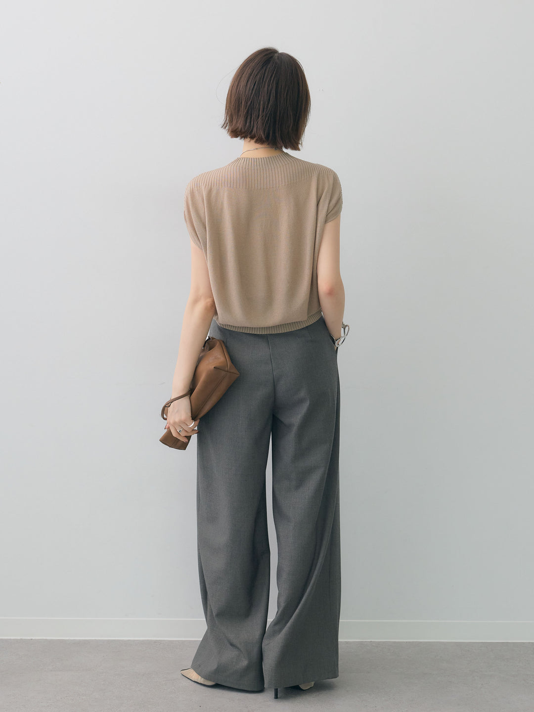 [SET]ベルトデザインツータックドレープワイドパンツ+ベルトデザインツータックドレープワイドパンツ(2set)
