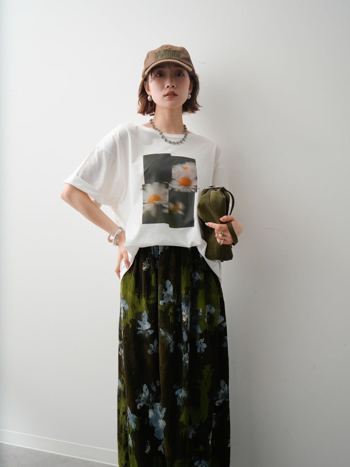 [SET]フラワーフォトTEE+フラワーフォトTEE(2set)