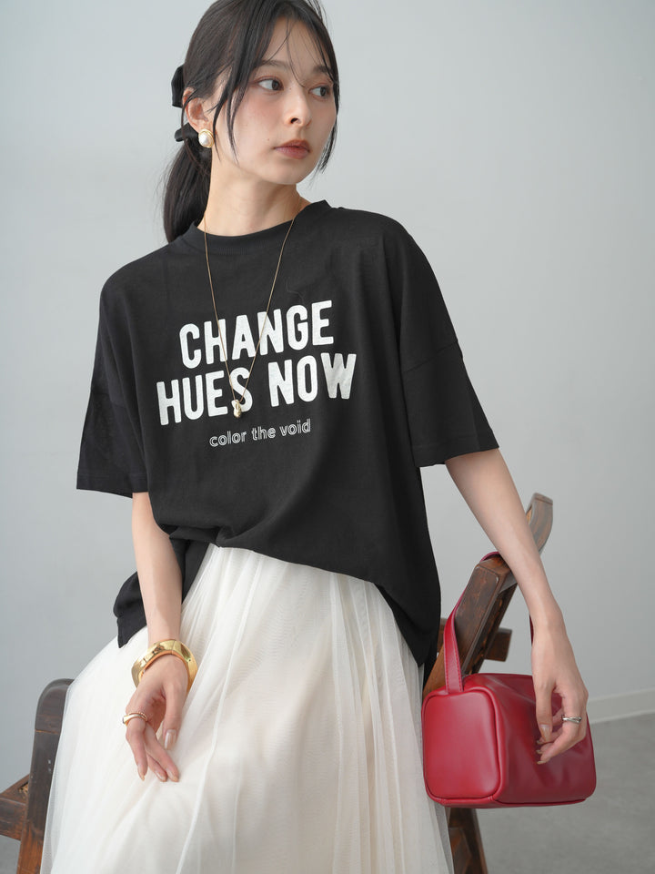 [SET]シアースラブロゴワイドTEE+チュールボリュームスカート(2set)