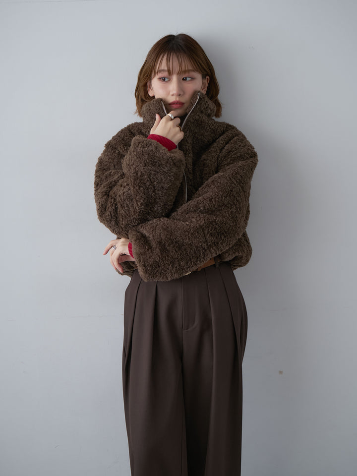 [SET] Bouclé Boa Zip Blouson + Bouclé Boa Zip Blouson (2 件套)
