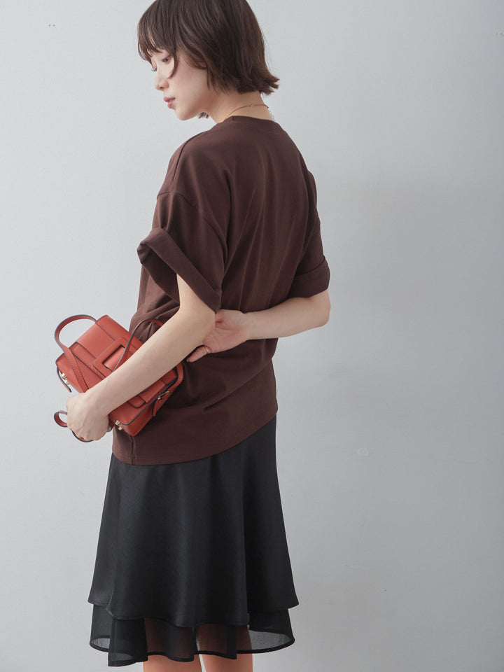 [予約]スタッズロゴTEE/brown