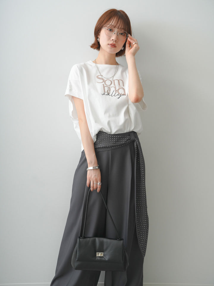 [SET]立体ロゴエンボスTEE +選べるアクセセット(2set)