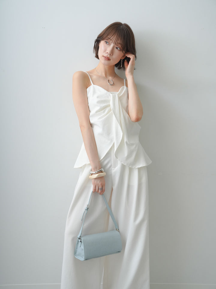 [SET]リボンデザインビスチェ＆タックワイドパンツSET UP(2SET)+リボンデザインビスチェ＆タックワイドパンツSET UP(2SET)(2set)