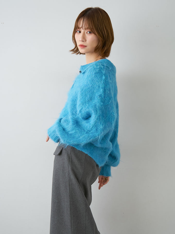 [SET]ヘンリーシャギーニットトップス+選べるアクセセット(2set)