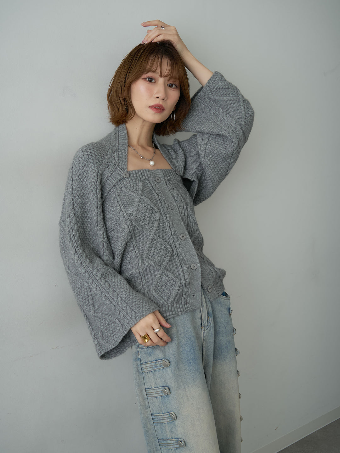 [SET]ケーブルベアトップ＆ボレロSET UP(2SET)+ケーブルベアトップ＆ボレロSET UP(2SET)(2set)