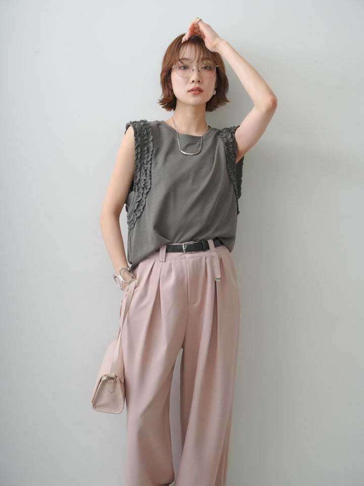 [SET]ホイップフリルフレンチTEE+ホイップフリルフレンチTEE(2set)