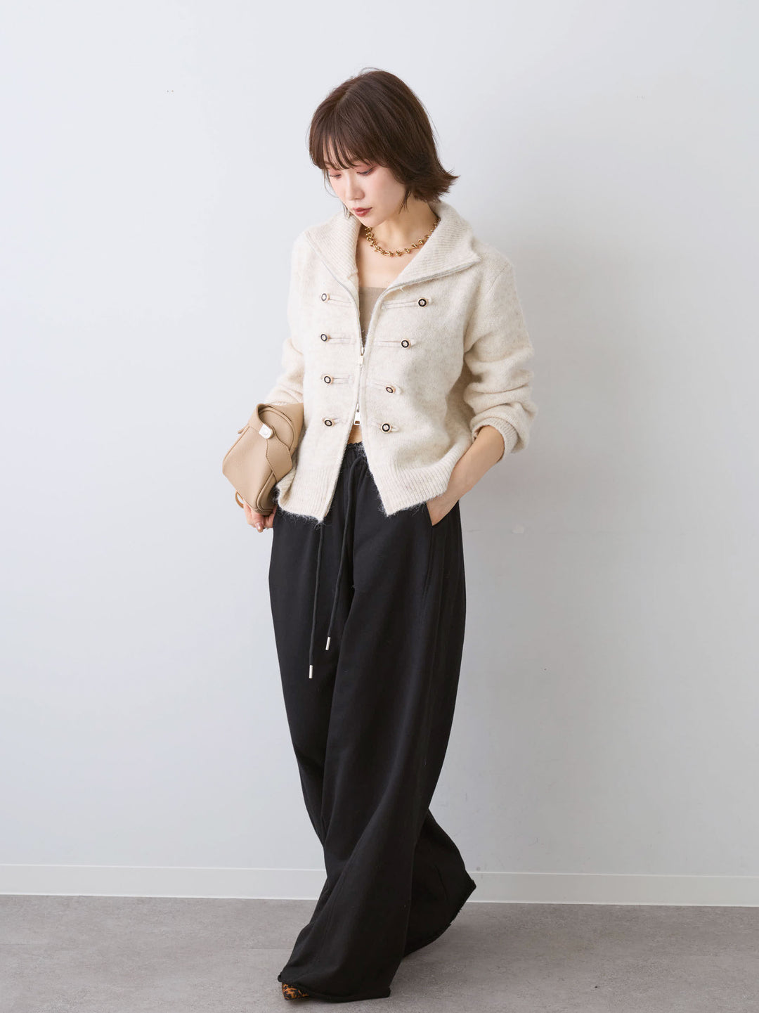 [SET]ナポレオンジップニットカーディガン+ナポレオンジップニットカーディガン(2set)