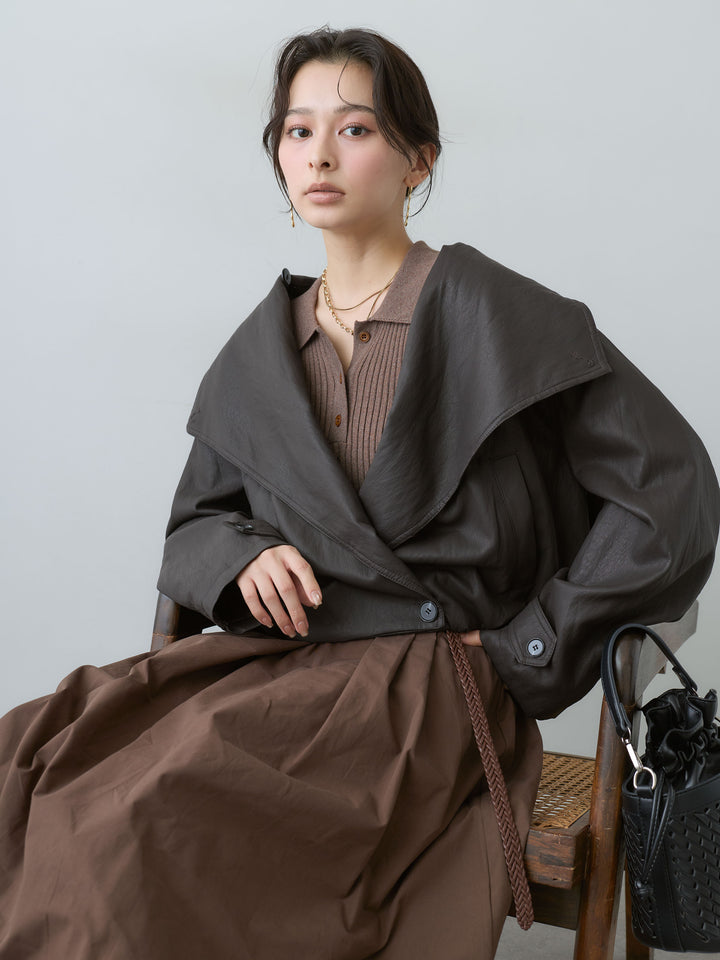 [SET]ニットコンビフレアワンピース+選べるアクセセット(2set)