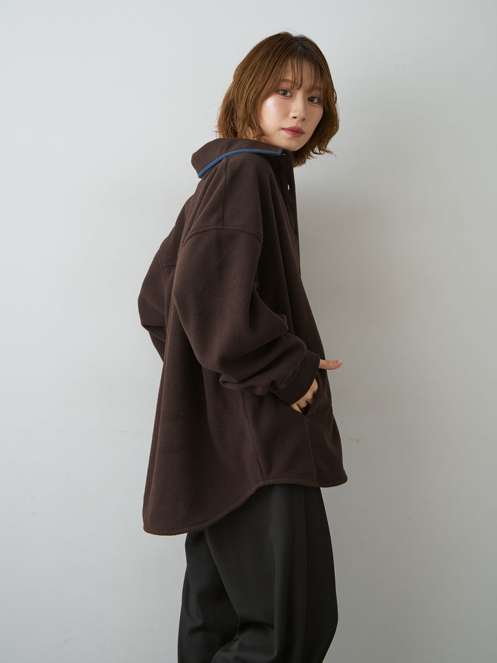 [SET]フリースパイピングシャツ+ツイルタックワイドパンツ(2set)