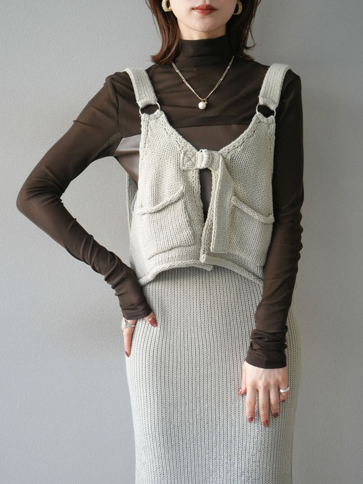 [予約]ニットビスチェ/lightgray