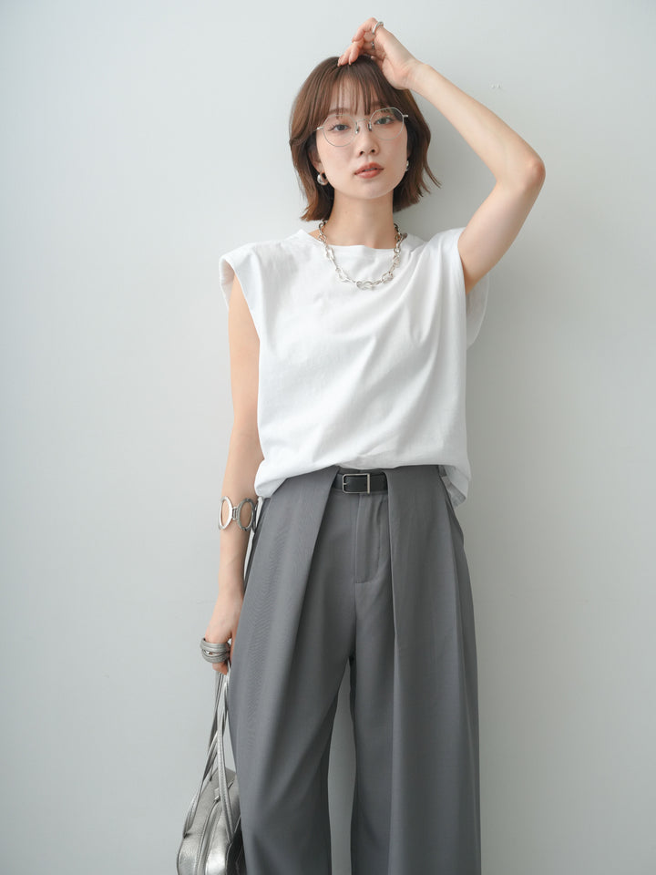 [SET]ショルダーパッドフレンチTEE+ショルダーパッドフレンチTEE(2set)