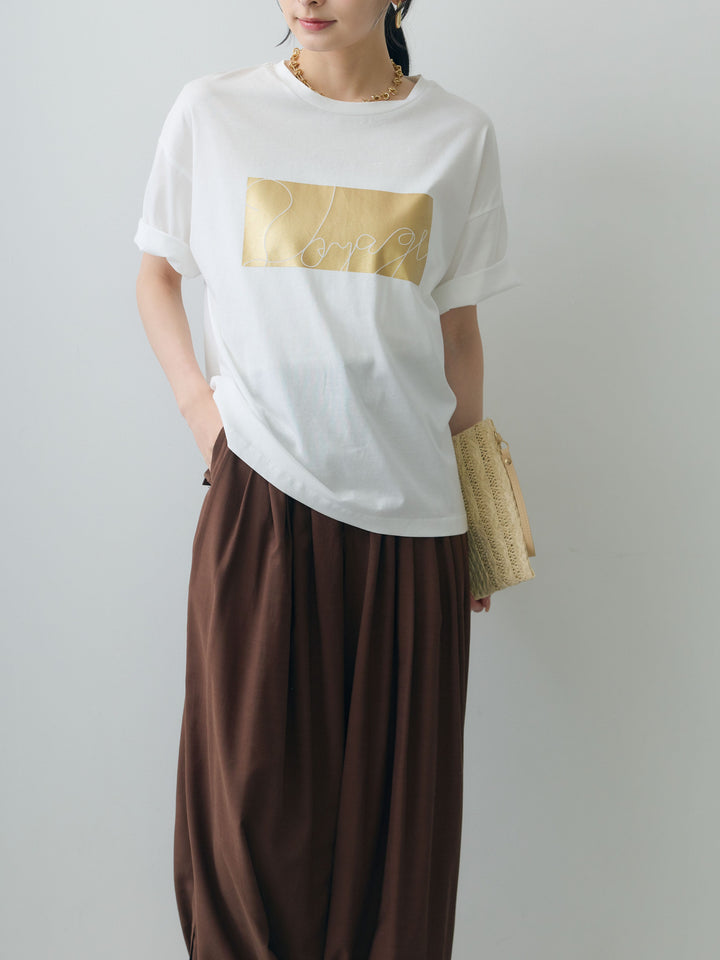 [SET]箔プリントボックスTEE+選べるアクセセット(2set)