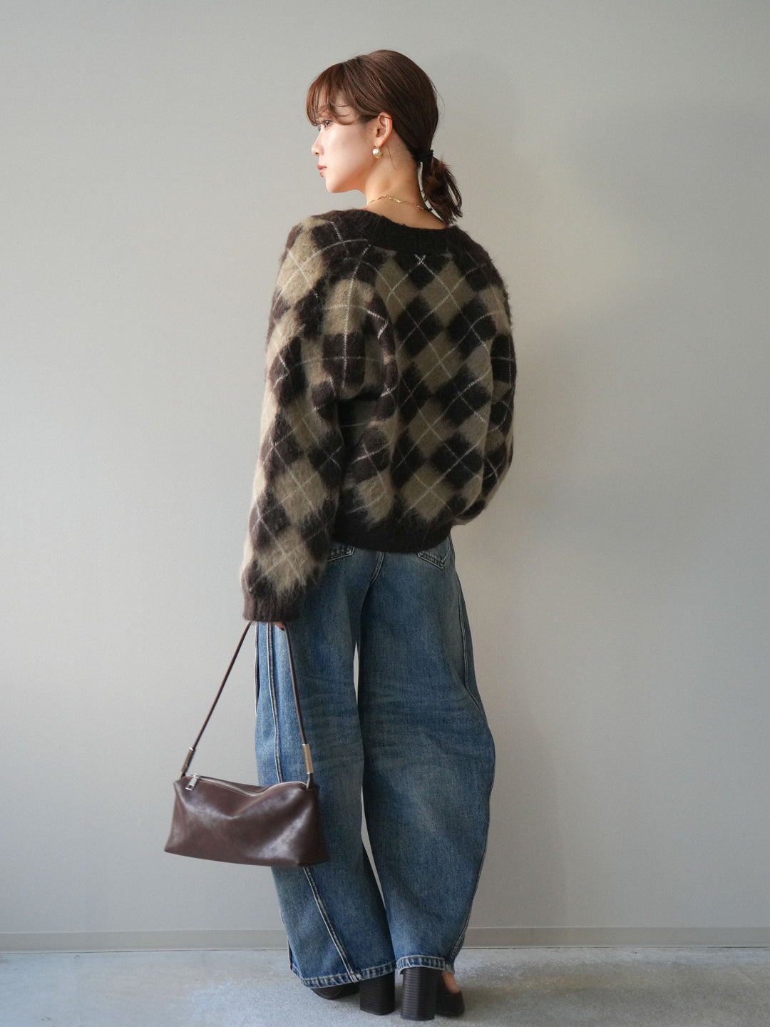 [予約]サイド切替カーブデニムパンツ/blue