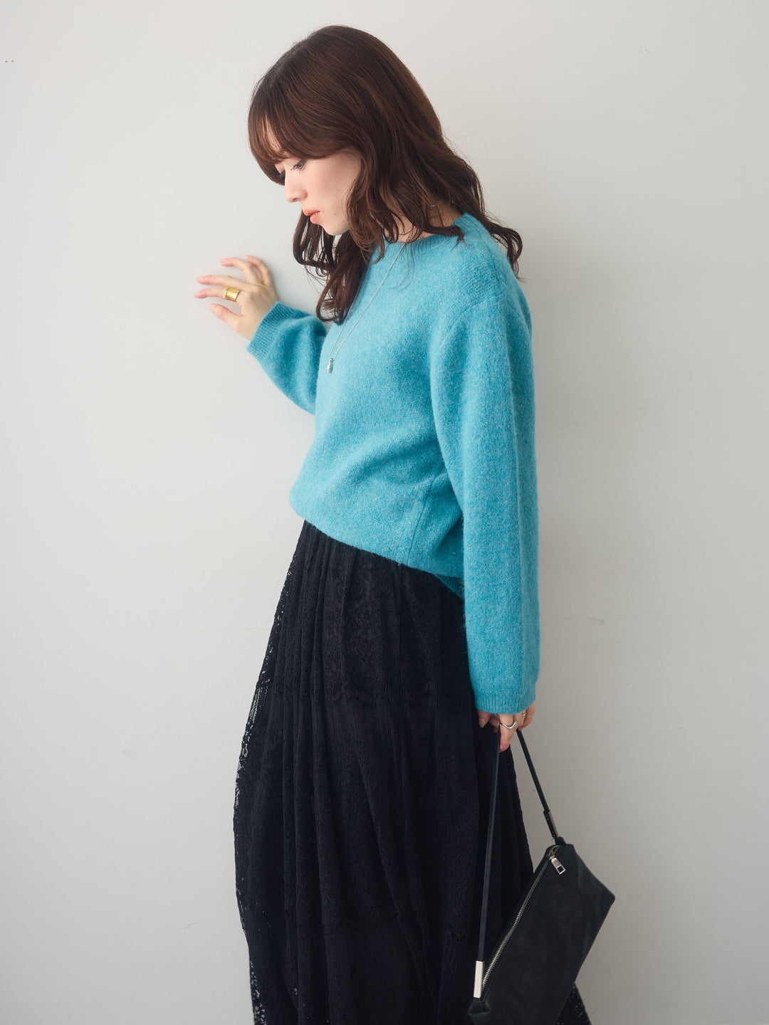 [SET]ソフトヘアリークルーネックニットトップス+ソフトヘアリークルーネックニットトップス(2set)