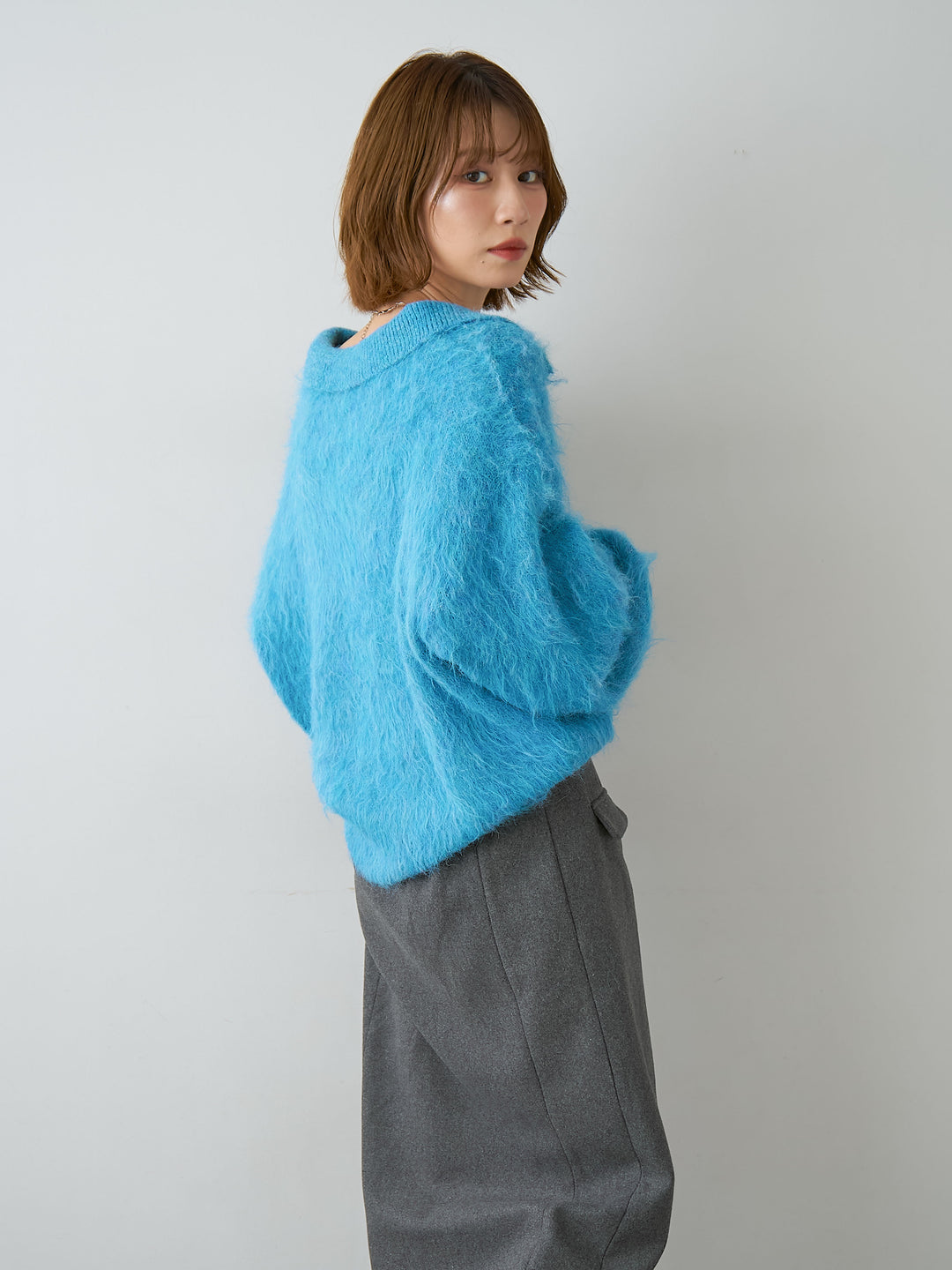 [SET]ヘンリーシャギーニットトップス+ヘンリーシャギーニットトップス(2set)