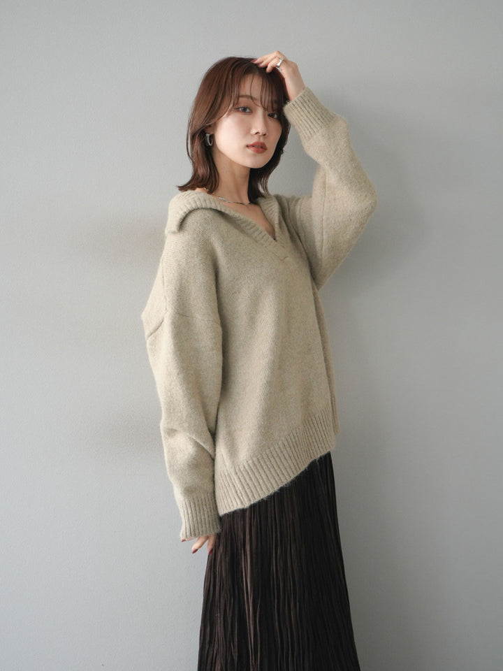 [SET]スキッパーニットプルオーバー+選べるアクセセット(2set)