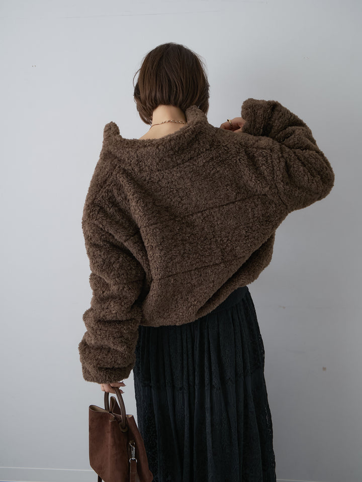 [SET] Bouclé Boa Zip Blouson + Bouclé Boa Zip Blouson (2 件套)