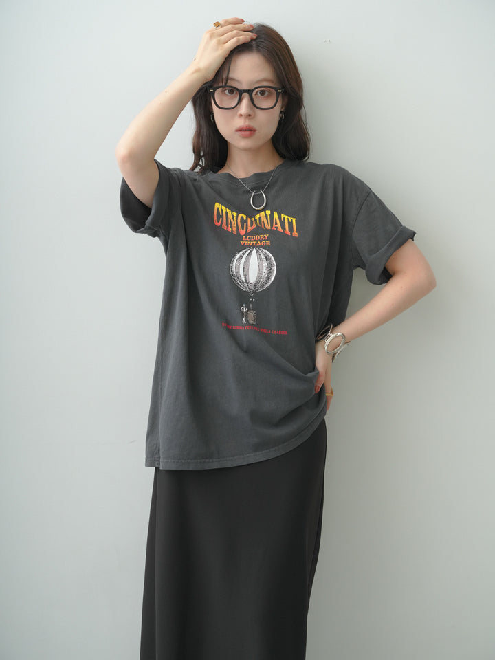 [SET]ヴィンテージライクプリントオーバーTEE+選べるアクセセット(2set)