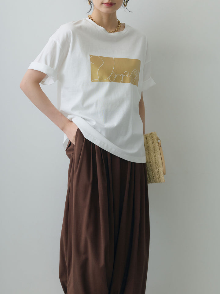 [SET]箔プリントボックスTEE+選べるアクセセット(2set)