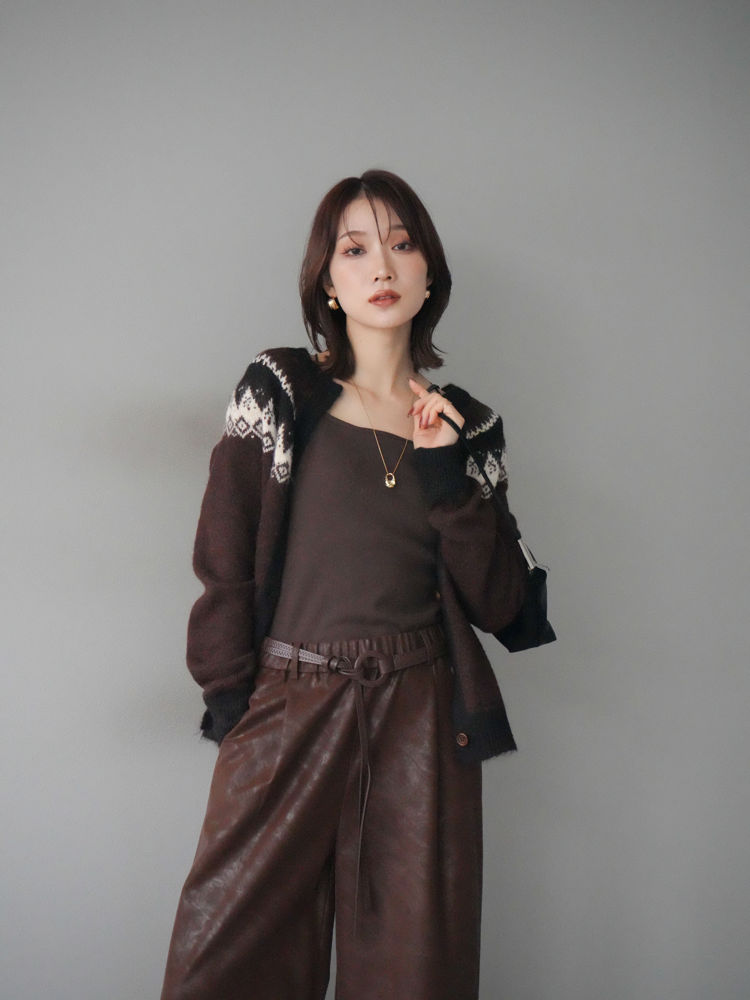 【未使用級】TODAYFUL ノルディック カーディガン ニット ブラウン 予約]ノルディック柄ニットカーディガン/brown – Lumier