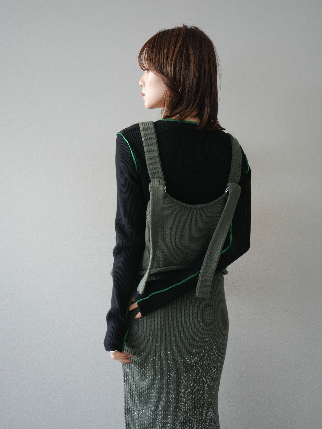 [予約]ニットビスチェ/ashgreen