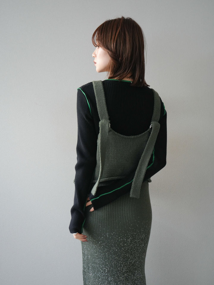 [予約]ニットビスチェ/ashgreen