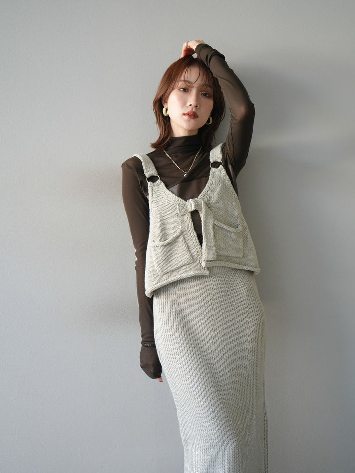 [予約]ニットビスチェ/lightgray