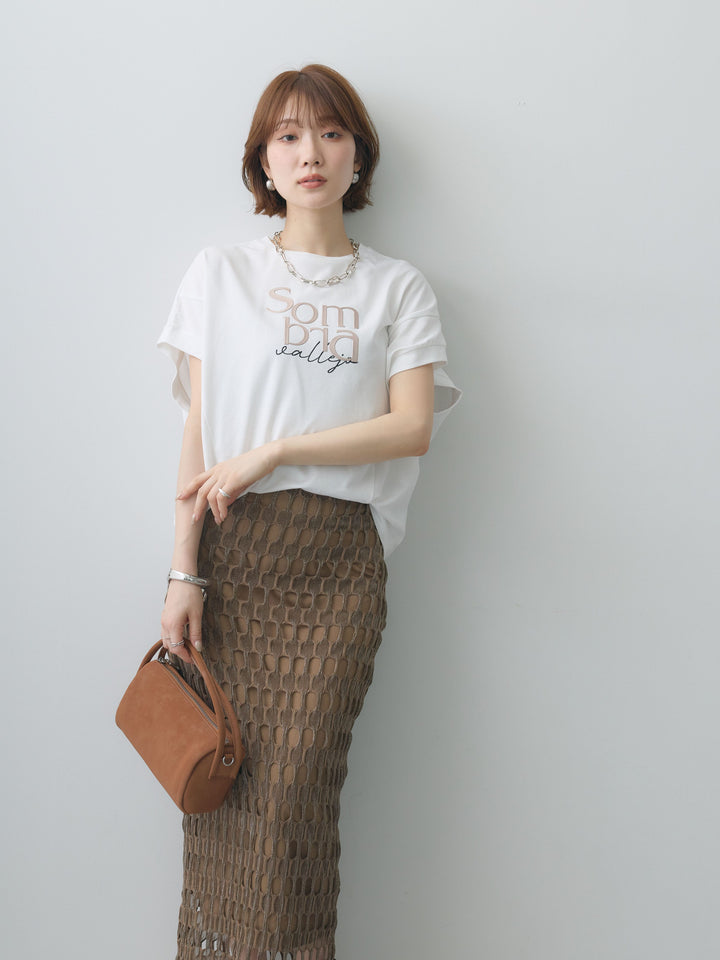 [予約]立体ロゴエンボスTEE /white