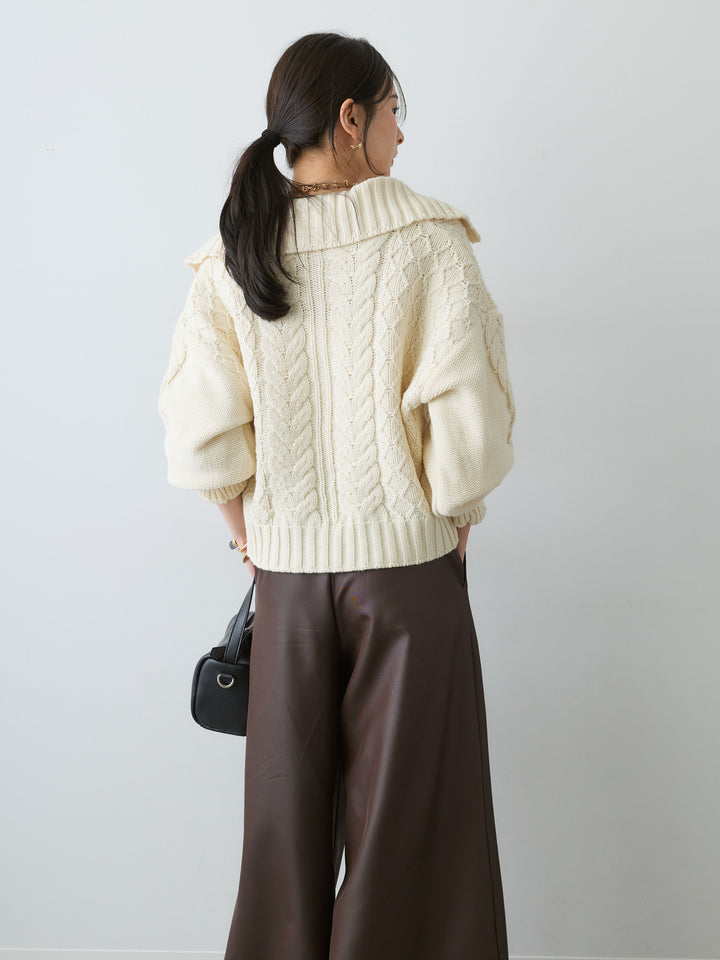 [SET]サテンタックワイドパンツ+サテンタックワイドパンツ(2set)