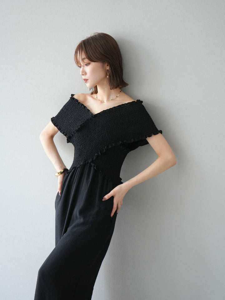 [SET]シャーリングクロスサロペット+シャーリングクロスサロペット(2set)