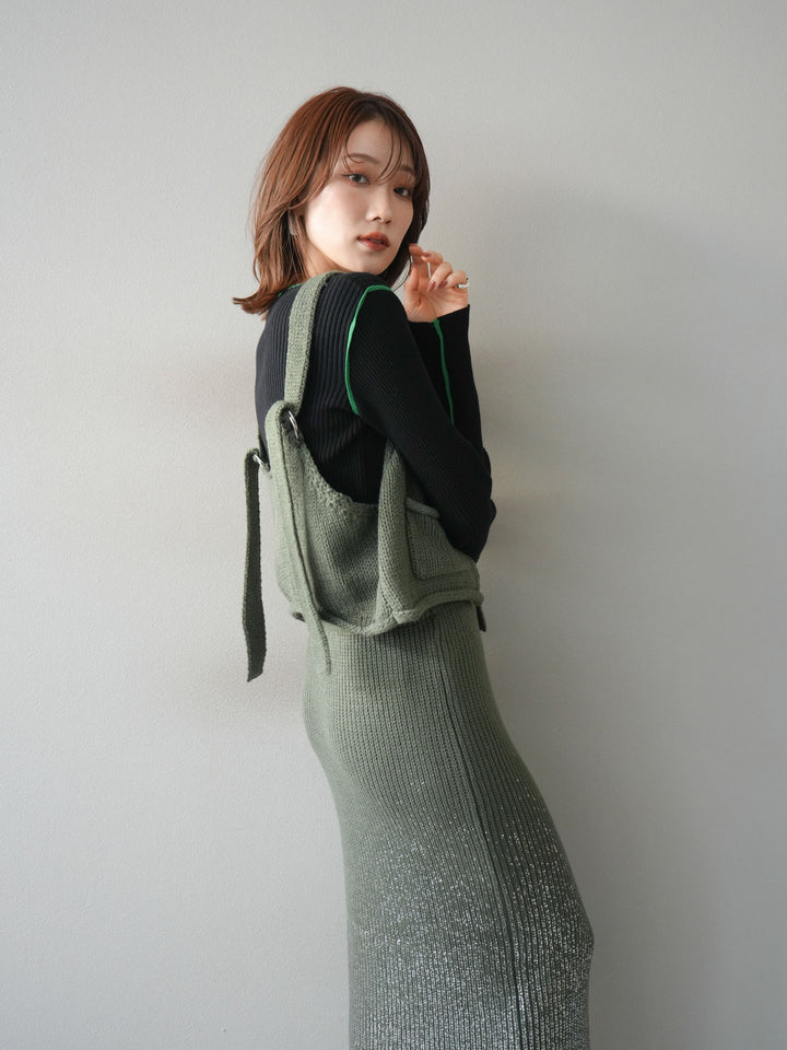 [予約]ニットビスチェ/ashgreen