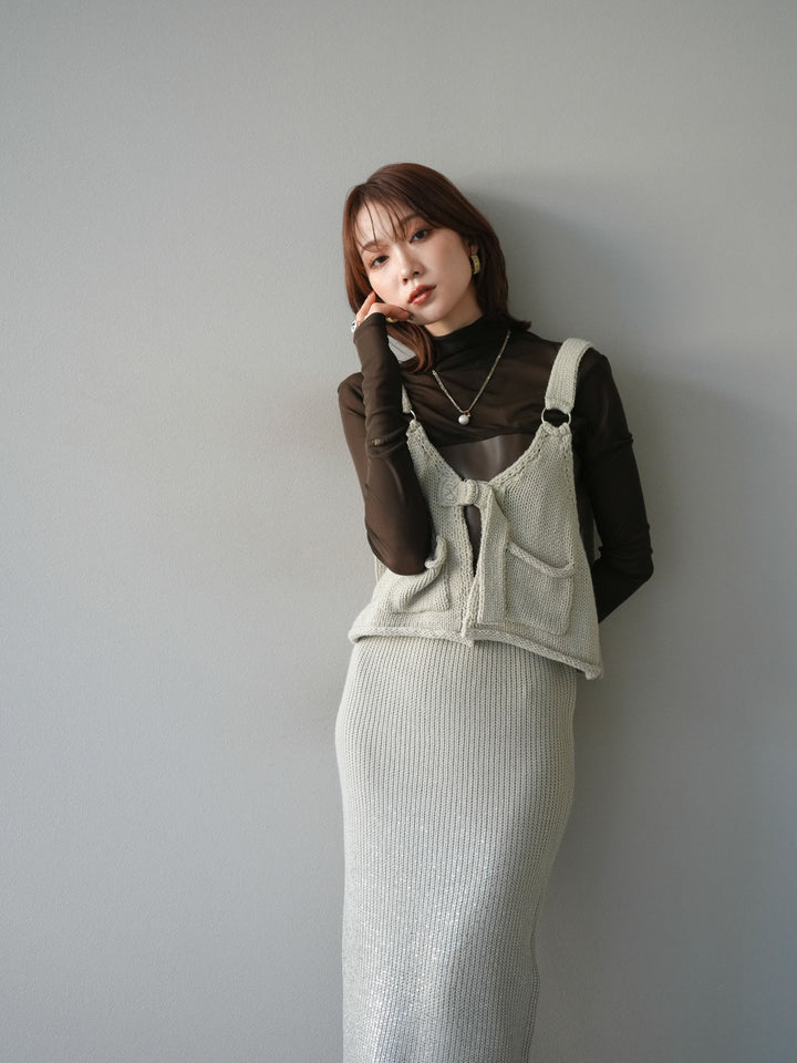 [予約]ニットビスチェ/lightgray