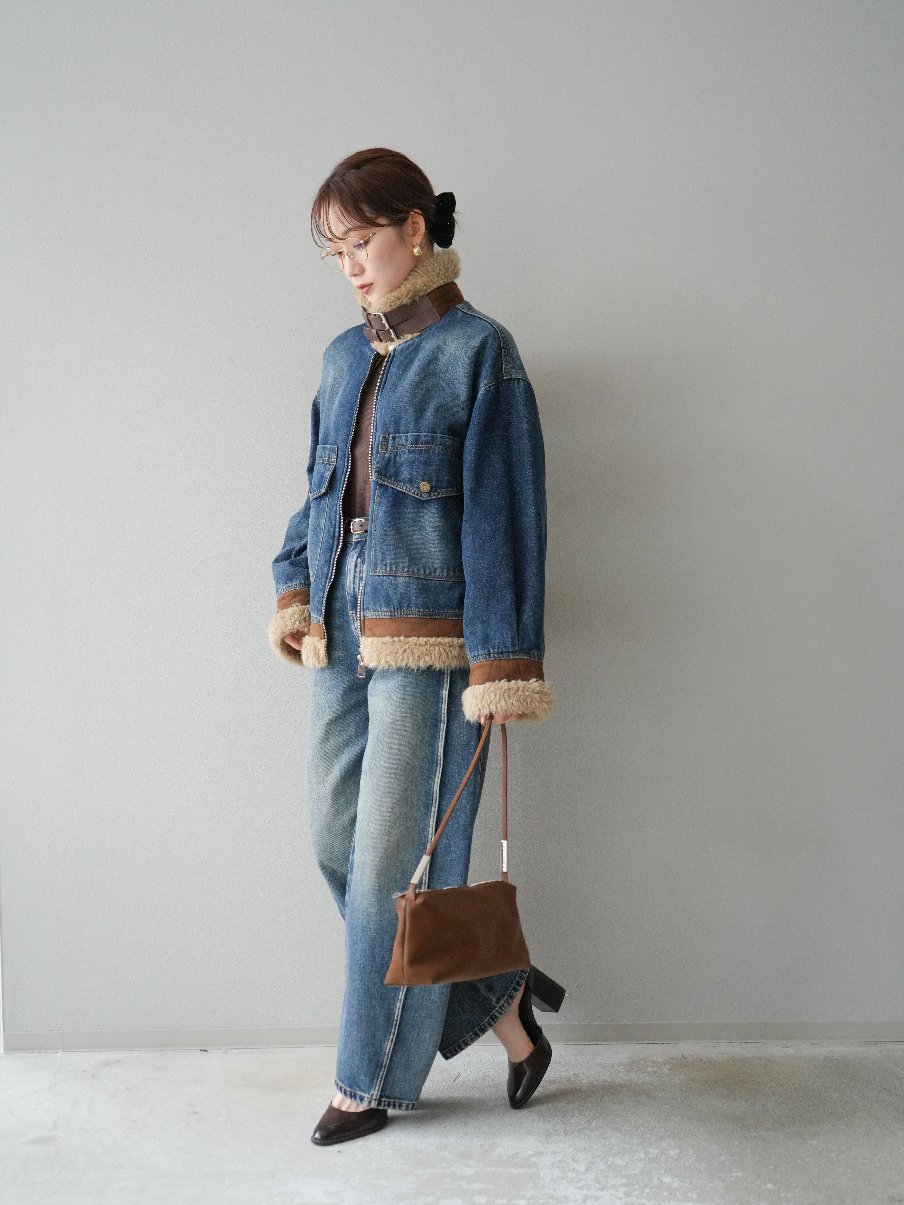 予約]サイド切替カーブデニムパンツ/blue – Lumier